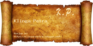 Klinga Petra névjegykártya
