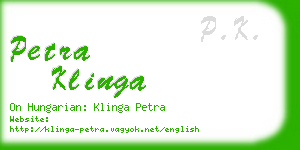 petra klinga business card